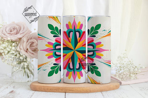 Vibrant Abstract Art Tumbler Wrap Sublimation sassyprint 
