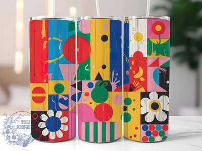 Vibrant Abstract Pattern Tumbler Wrap, Vibrant Design, Modern Style, Creative Theme, Colorful Pattern, Tumbler Wrap, Sublimation Design Sublimation ToriDesigns 
