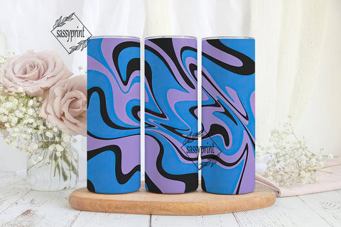 Vibrant Abstract Swirl 20oz Tumbler Wrap Sublimation sassyprint 