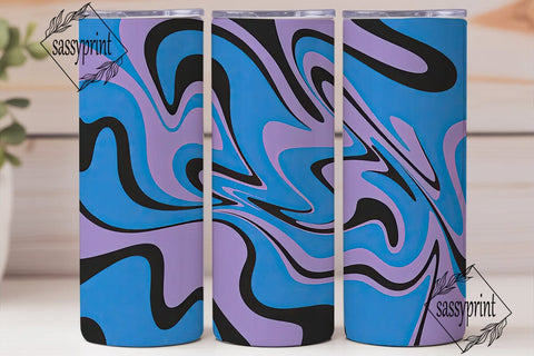Vibrant Abstract Swirl 20oz Tumbler Wrap Sublimation sassyprint 
