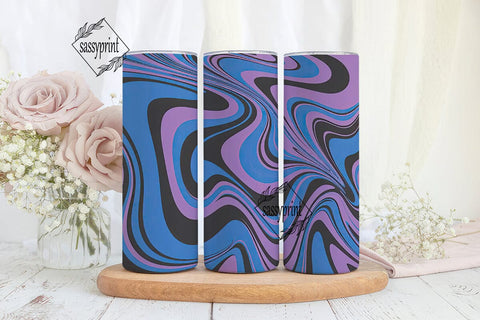 Vibrant Abstract Swirl 20oz Tumbler Wrap Sublimation sassyprint 