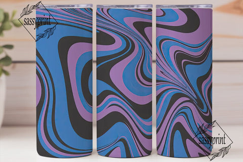 Vibrant Abstract Swirl 20oz Tumbler Wrap Sublimation sassyprint 
