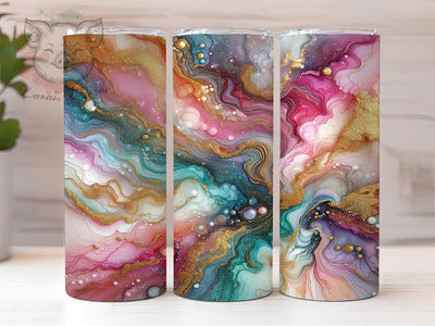 Vibrant Abstract Swirl Tumbler, Colorful Abstract, Artistic Theme, Modern Style, Bold Pattern, 20Oz Tumbler, Sublimation Wrap Sublimation Lara' s Designs 