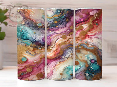 Vibrant Abstract Swirl Tumbler, Colorful Abstract, Artistic Theme, Modern Style, Bold Pattern, 20Oz Tumbler, Sublimation Wrap Sublimation Lara' s Designs 
