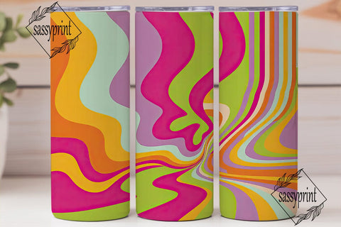 Vibrant Abstract Tumbler Wrap PNG Sublimation sassyprint 