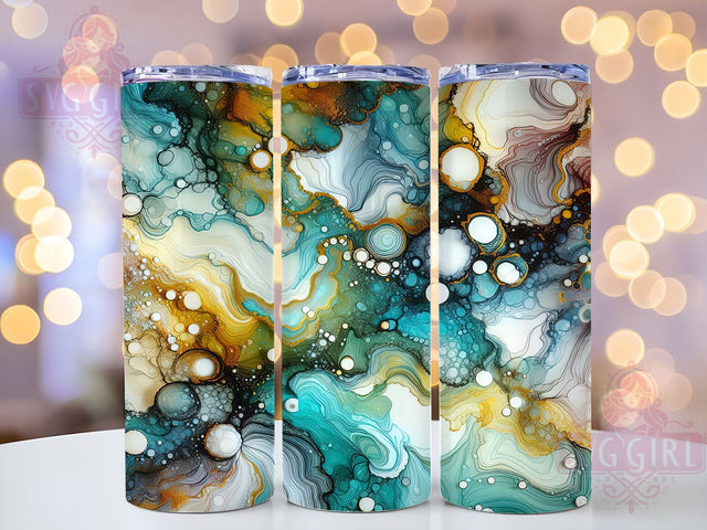 Vibrant Alcohol Ink Marble Tumbler Wrap, Alcohol Ink Tumbler, Marble Tumbler, 20oz Tumbler Design, Colorful Drinkware, Unique Sublimation Design, Abstract Marble Tumbler, Vibrant Ink Art Sublimation SvggirlplusArt 