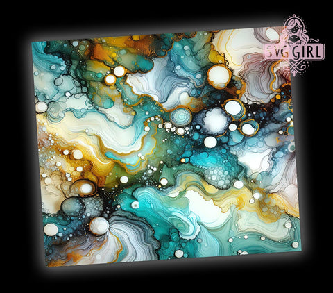 Vibrant Alcohol Ink Marble Tumbler Wrap, Alcohol Ink Tumbler, Marble Tumbler, 20oz Tumbler Design, Colorful Drinkware, Unique Sublimation Design, Abstract Marble Tumbler, Vibrant Ink Art Sublimation SvggirlplusArt 