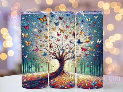 Vibrant and Colorful Tree of Life 20oz Tumbler Wrap Sublimation Design, Straight Tapered Tumbler Wrap, Nature Scenic Tumbler Png, Instant Digital Download Sublimation SvggirlplusArt 