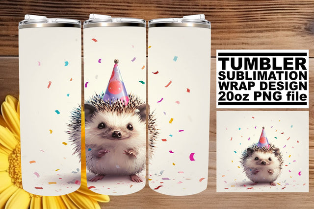 Vibrant Animal Party: Birthday Tumbler Wrap Sublimation afrosvg 