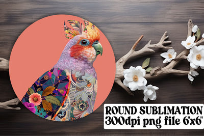 Vibrant Avian Round Ornaments Variety Sublimation afrosvg 
