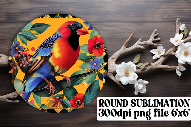 Vibrant Bird Sublimation Ornaments & Accessories Sublimation afrosvg 
