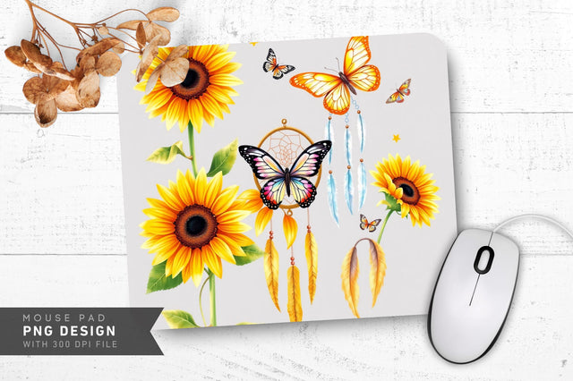 Vibrant Blossoms Mousepad Sublimation Regulrcrative 