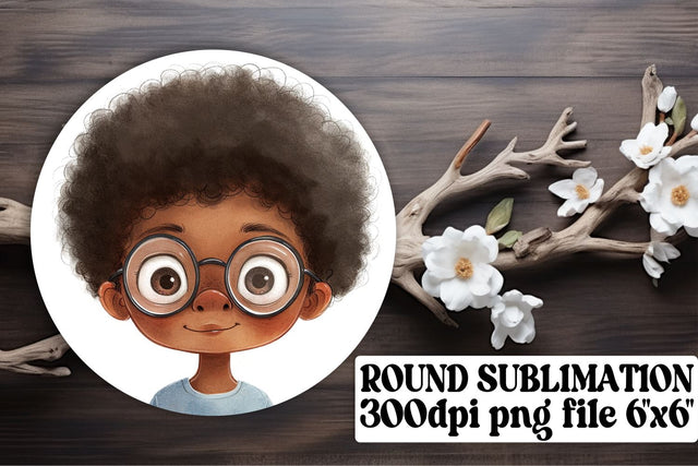 Vibrant Boho Children Ornaments: Circle of Happiness Sublimation afrosvg 