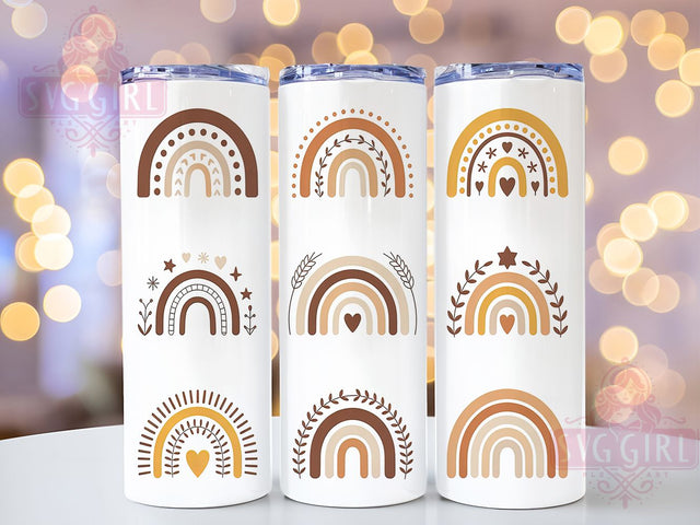 Vibrant Boho Pastel Rainbow Tumbler, Colorful Bohemian Cup, 20Oz Tumbler Wrap, Sublimation Rainbow Design, Hippie Aesthetic Drinkware, Pastel Boho Mug Wrap, Vibrant Boho Tumbler Sublimation SvggirlplusArt 