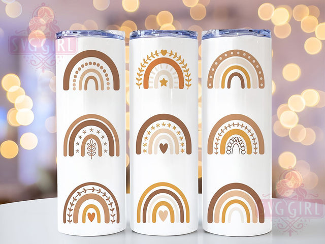 Vibrant Boho Pastel Rainbow Tumbler, Colorful Bohemian Cup, 20Oz Tumbler Wrap, Sublimation Rainbow Design, Hippie Aesthetic Drinkware, Pastel Boho Mug Wrap, Vibrant Boho Tumbler Sublimation SvggirlplusArt 