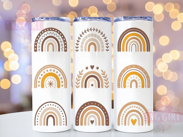 Vibrant Boho Pastel Rainbow Tumbler, Colorful Bohemian Cup, 20Oz Tumbler Wrap, Sublimation Rainbow Design, Hippie Aesthetic Drinkware, Pastel Boho Mug Wrap, Vibrant Boho Tumbler Sublimation SvggirlplusArt 