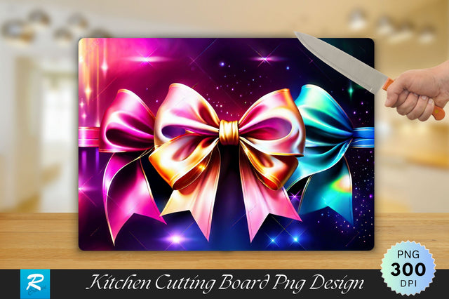 Vibrant Bow Cutting Board Sublimation Regulrcrative 