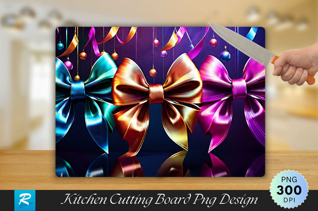 Vibrant Bow Cutting Board Sublimation Regulrcrative 