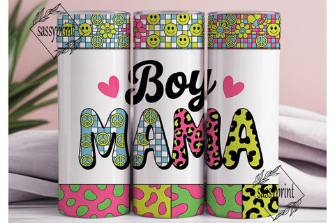 Vibrant Boy Mama 20oz Tumbler Wrap Sublimation sassyprint 