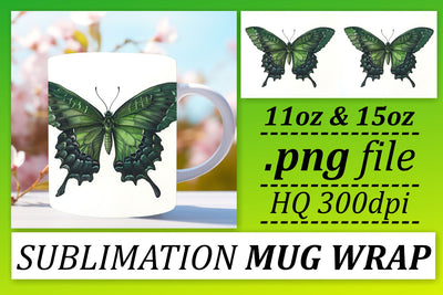 Vibrant Butterfly Mug Sublimation Collection: Spring Delight Sublimation afrosvg 