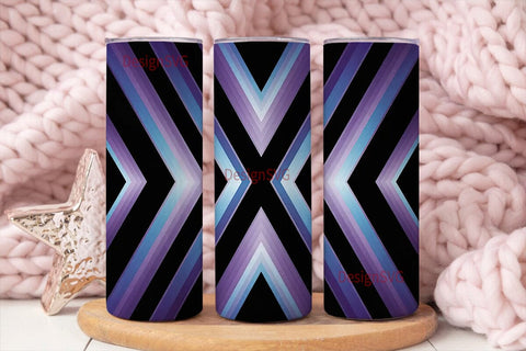 Vibrant Chevron Stripes 20oz Tumbler Sublimation DesignSVG 