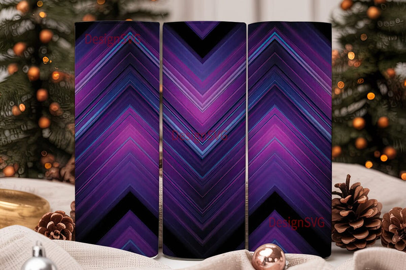 Vibrant Chevron Stripes 20oz Tumbler Sublimation DesignSVG 
