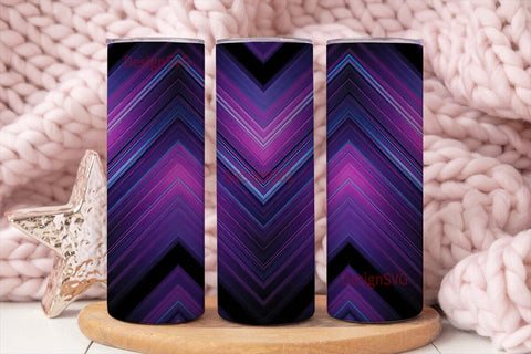 Vibrant Chevron Stripes 20oz Tumbler Sublimation DesignSVG 