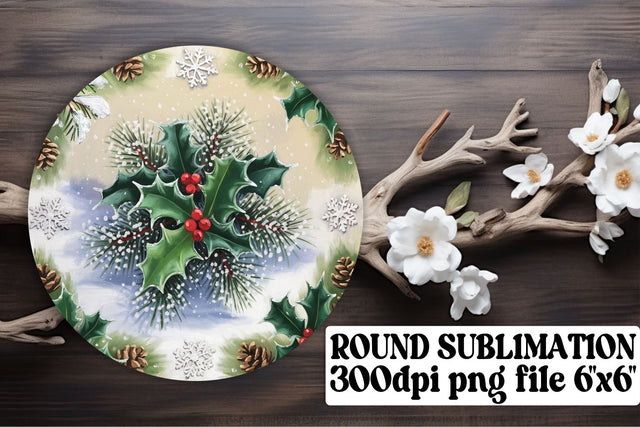 Vibrant circle designs, perfect for keychain sublimation! , Christmas Sublimation afrosvg 