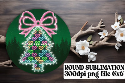 Vibrant circle designs, perfect for keychain sublimation! , Neon Xmas Sublimation afrosvg 