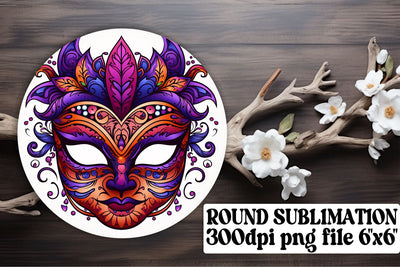 Vibrant Circle Mardi Gras Ornaments - Sublimation Fun Sublimation afrosvg 