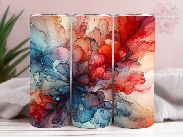 Vibrant Colorful Alcohol Ink 20oz Tumbler Wrap PNG, Abstract Tumber Png, Straight & Tapered Tumbler Wrap, Instant Digital Download Sublimation Li Zamperini 