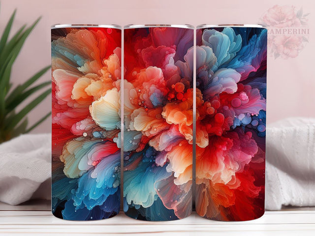 Vibrant Colorful Alcohol Ink 20oz Tumbler Wrap PNG, Abstract Tumber Png, Straight & Tapered Tumbler Wrap, Instant Digital Download Sublimation Li Zamperini 