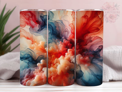 Vibrant Colorful Alcohol Ink 20oz Tumbler Wrap PNG, Abstract Tumber Png, Straight & Tapered Tumbler Wrap, Instant Digital Download Sublimation Li Zamperini 