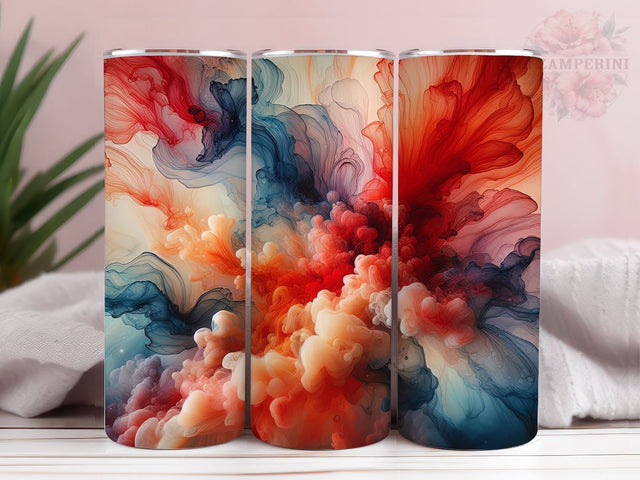 Vibrant Colorful Alcohol Ink 20oz Tumbler Wrap PNG, Abstract Tumber Png, Straight & Tapered Tumbler Wrap, Instant Digital Download Sublimation Li Zamperini 