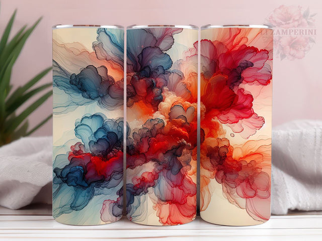 Vibrant Colorful Alcohol Ink 20oz Tumbler Wrap PNG, Abstract Tumber Png, Straight & Tapered Tumbler Wrap, Instant Digital Download Sublimation Li Zamperini 