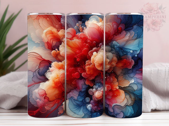 Vibrant Colorful Alcohol Ink 20oz Tumbler Wrap PNG, Abstract Tumber Png, Straight & Tapered Tumbler Wrap, Instant Digital Download Sublimation Li Zamperini 