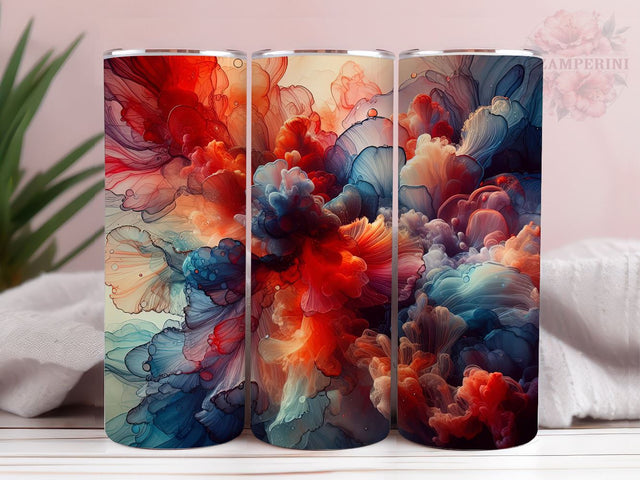 Vibrant Colorful Alcohol Ink 20oz Tumbler Wrap PNG, Abstract Tumber Png, Straight & Tapered Tumbler Wrap, Instant Digital Download Sublimation Li Zamperini 