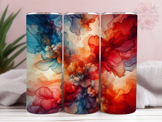 Vibrant Colorful Alcohol Ink 20oz Tumbler Wrap PNG, Abstract Tumber Png, Straight & Tapered Tumbler Wrap, Instant Digital Download Sublimation Li Zamperini 