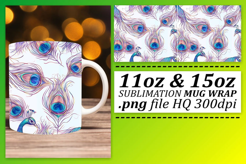 Vibrant Colorful Feather Mug Wrap: Sublimation Delightful Designs Sublimation afrosvg 