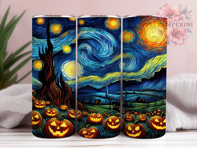 Vibrant Colorful Pumpkin Halloween Tumbler, Halloween Wrap PNG, 20oz Sublimation Design, Bright Fall Cup, Colorful Jack O Lantern Mug, Spooky Season Drinkware, Neon Halloween Tumbler Sublimation Li Zamperini 