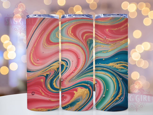 Vibrant Colorful Swirl Tumbler, Colorful Abstract Pattern, Swirl Art Design, 20Oz Sublimation Wrap, Bright Abstract Art, Color Splash Texture, Tumbler Sublimation Sublimation SvggirlplusArt 