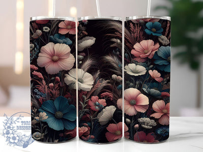 Vibrant Colorful Wildflower Tumbler, Vibrant Floral Tumbler, Colorful Flower Wrap, Artistic Botanical Wrap, Whimsical Wildflower Wrap, Sublimation Design, Trendy Gift Idea Sublimation ToriDesigns 