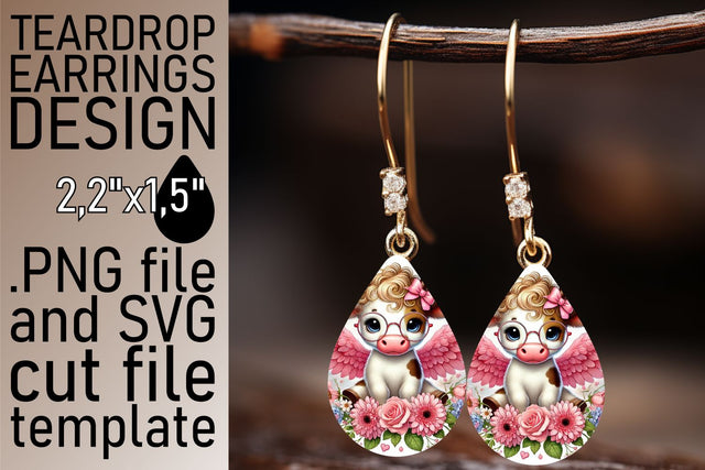 Vibrant colors, excellent sublimation earrings template! , Valentines Sublimation afrosvg 