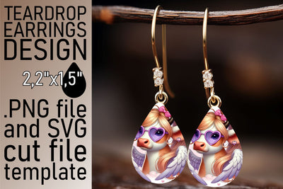 Vibrant colors, stunning sublimation earrings template! , Valentines Sublimation afrosvg 