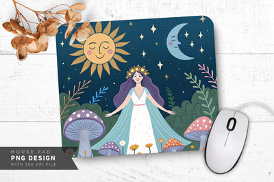 Vibrant Cosmic Fantasy Mousepad Sublimation Regulrcrative 