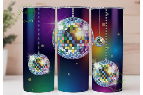 Vibrant Disco Ball Party 20oz Tumbler Sublimation PixelChick 