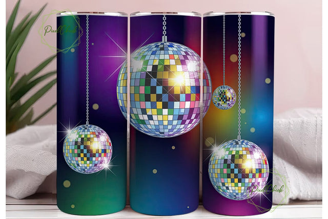 Vibrant Disco Ball Party 20oz Tumbler Sublimation PixelChick 