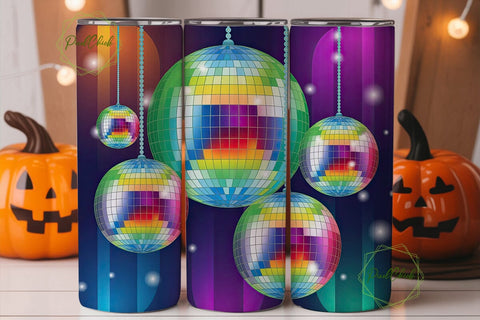 Vibrant Disco Ball Party 20oz Tumbler Sublimation PixelChick 