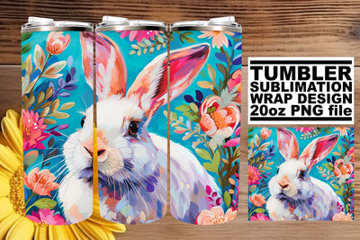 Vibrant Easter Bunny Decor on Tumblers Sublimation afrosvg 