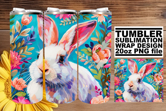 Vibrant Easter Bunny Decor on Tumblers Sublimation afrosvg 